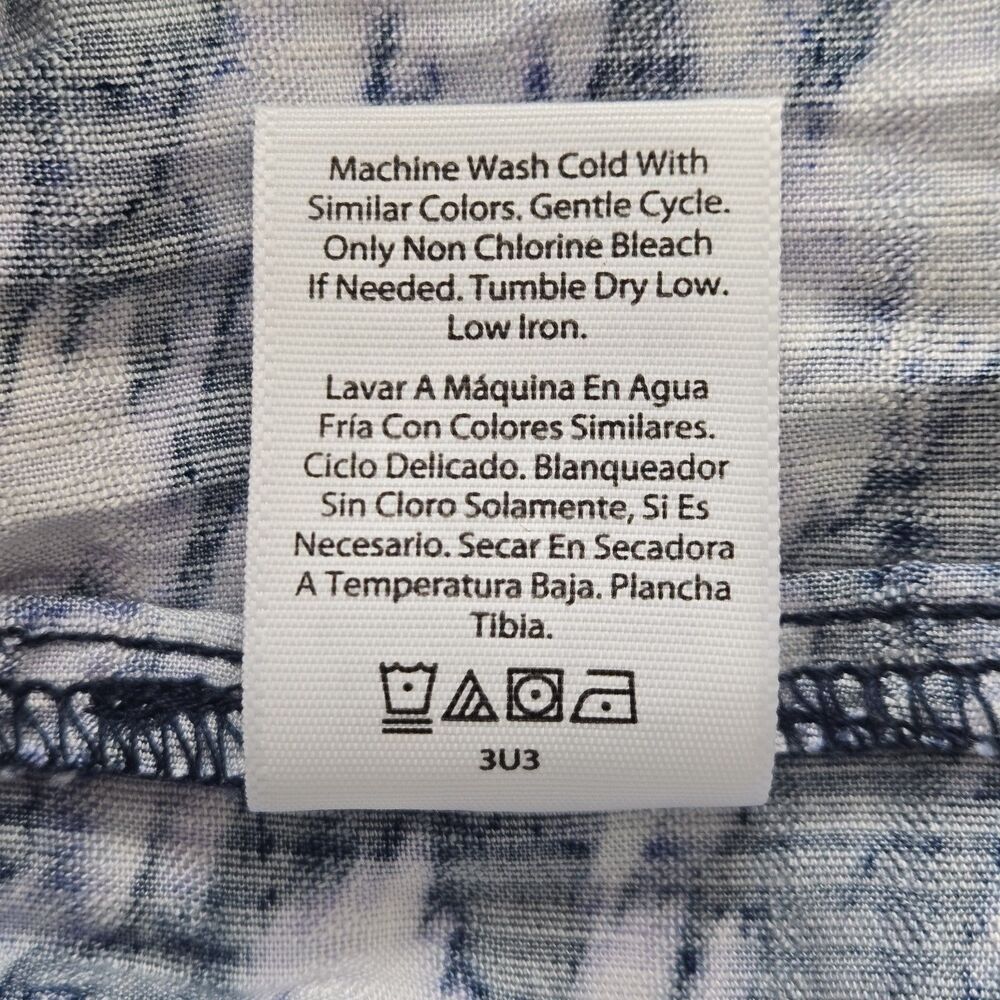 NWT Terra & Sky Blue Purple Tie Dye Smocked Midi Dress 1X - Picture 8 of 9